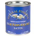 General Finishes 1 Qt Clear High Performance Water-Based Topcoat, Satin QTHS